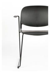 homii Stacks Dining chair with armrests, Matte Black