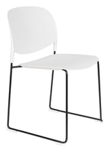 homii Stacks Dining Chair, Mat White