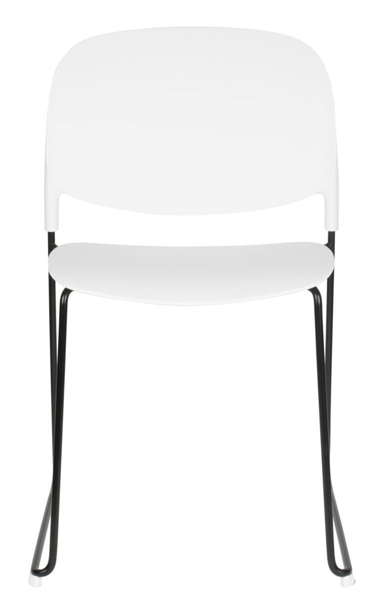 homii Stacks Dining Chair, Mat White