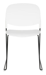 homii Stacks Dining Chair, Mat White