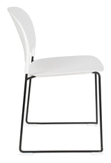 homii Stacks Dining Chair, Mat White