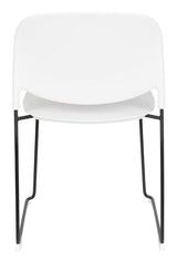 homii Stacks Dining Chair, Mat White