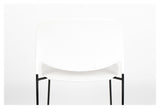 homii Stacks Dining Chair, Mat White