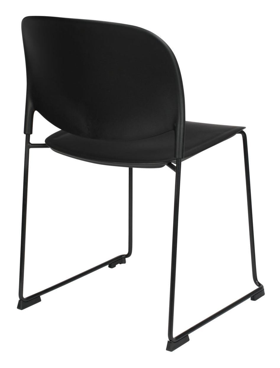 homii Stacks Dining Chair, Matte Black