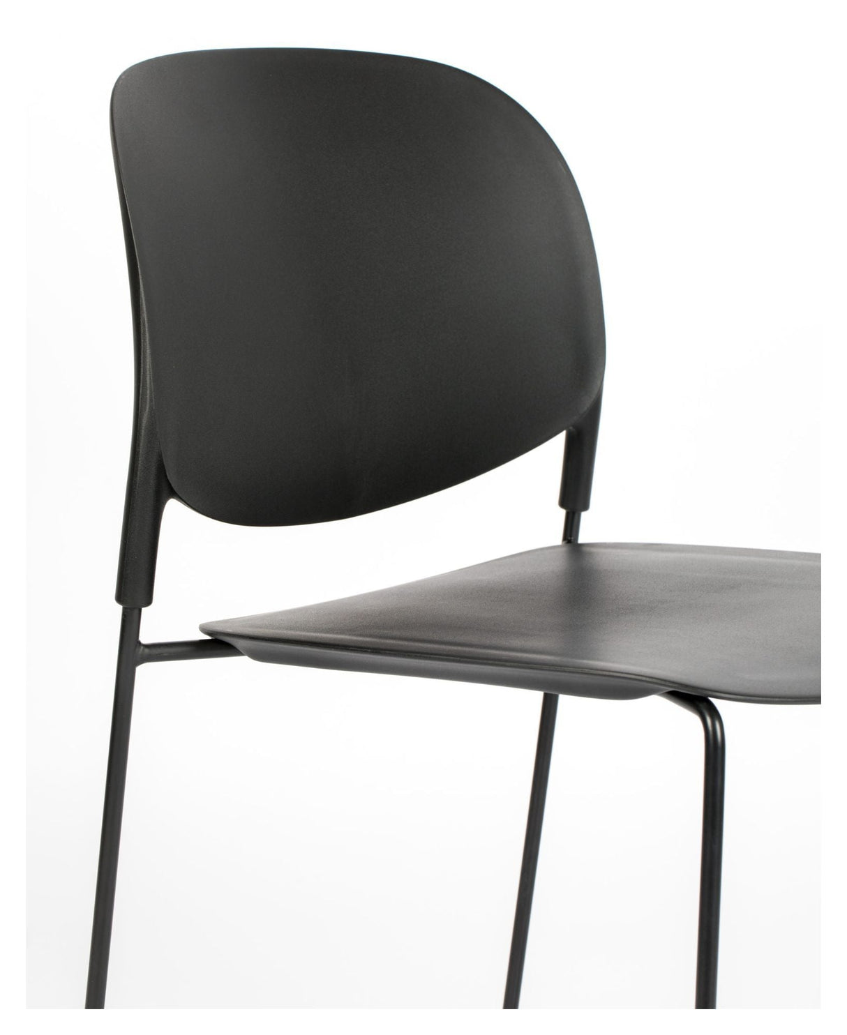 homii Stacks Dining Chair, Matte Black