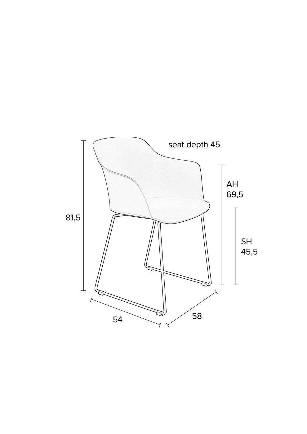 Homii Tango Dining Chair, Gray