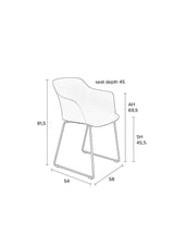 Homii Tango Dining Chair, Gray