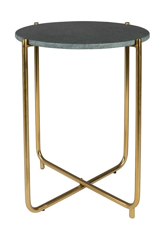 homii Timpa Side table Ø45, Green marble