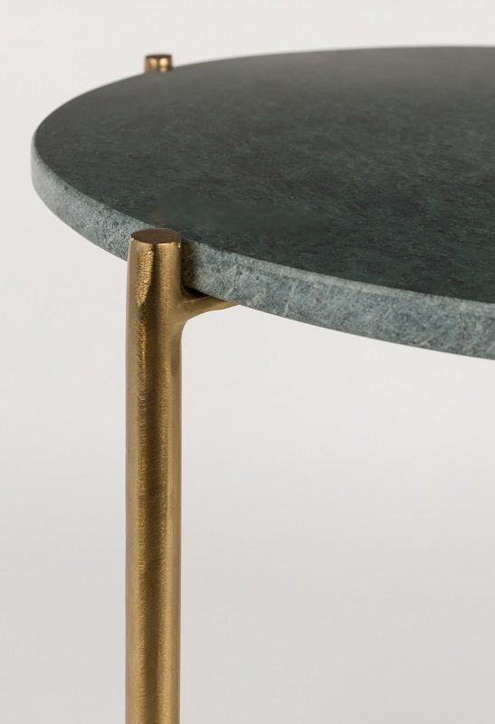 homii Timpa Side table Ø45, Green marble