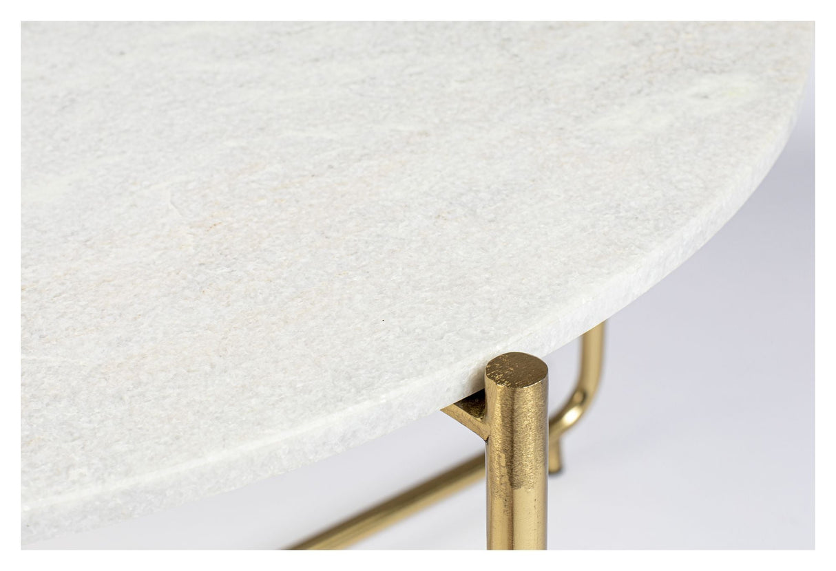 homii Timpa Coffee Table, White Marble