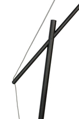 homii Tokio Floor Lamp, Black, H210