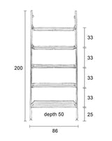 homii Wally Sloping Shelf w/5 Shelves, Nature