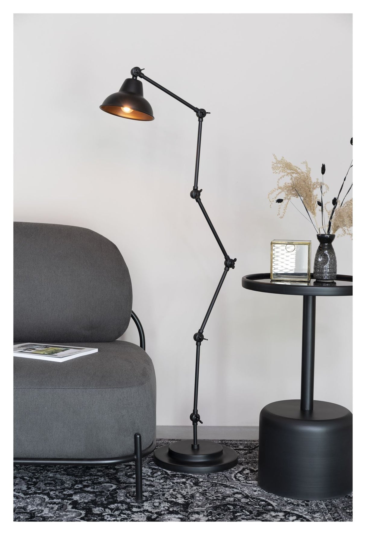 Reagan Floor Lamp, Black