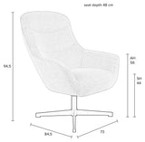 homii Yuki Lounge Chair, Off White