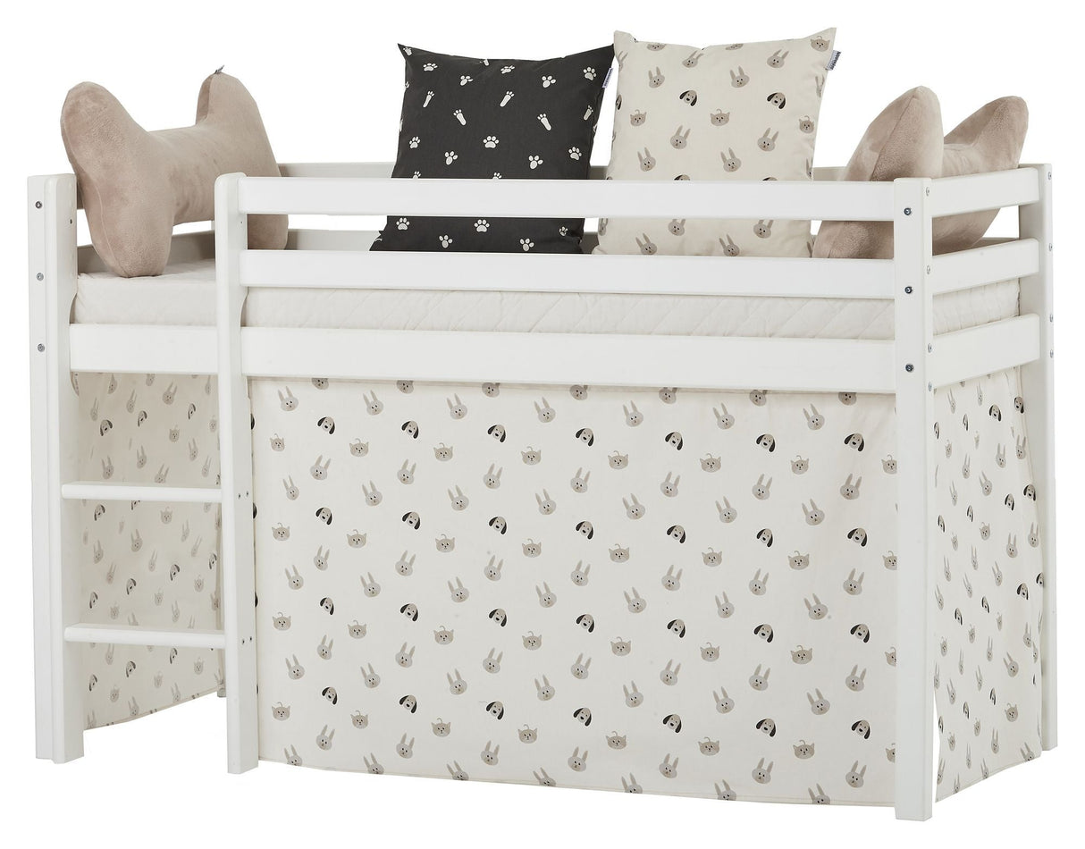 Hoppekids ECO Dream Half High Junior Bed 70x160 - White/beige