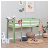 ECO Comfort mid-high bed incl. slatted base 70x160 cm, Pale Green