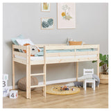 ECO Comfort semi-high bed incl. slatted base 90x200 cm, Nature