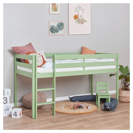 ECO Comfort mid-high bed incl. slatted base 90x200 cm, Pale Green