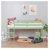 ECO Comfort mid-high bed incl. slatted base 90x200 cm, Pale Green