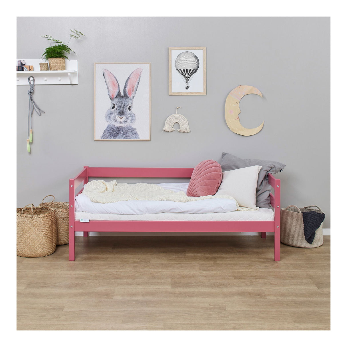 Hoppekids ECO Comfort Junior Bed 70x160 - Baroque Rose