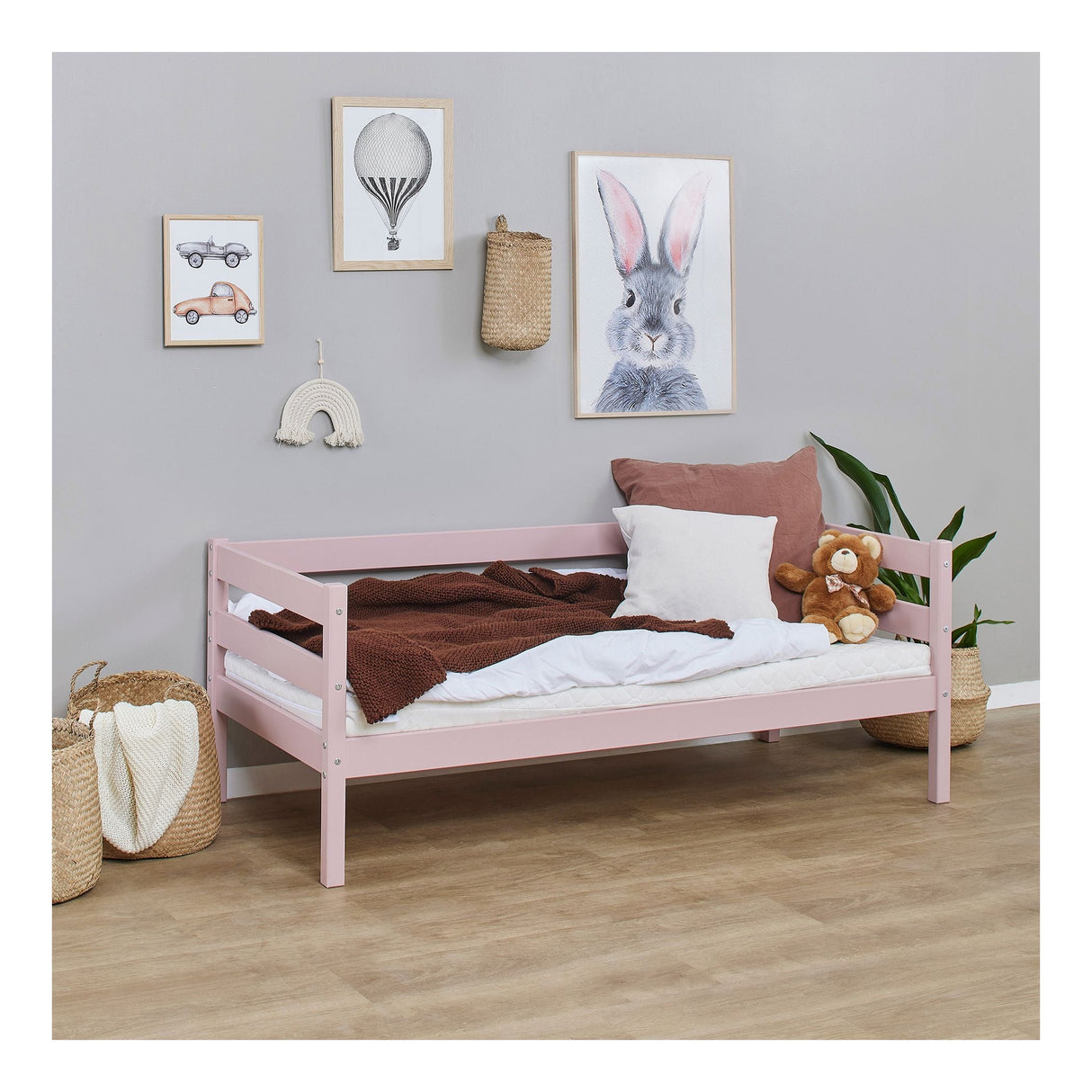 Hoppekids ECO Comfort Junior Bed 70x160 - Pale Rose