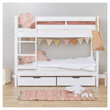 ECO Comfort bunk bed incl. Fluted base 70x160 cm, White