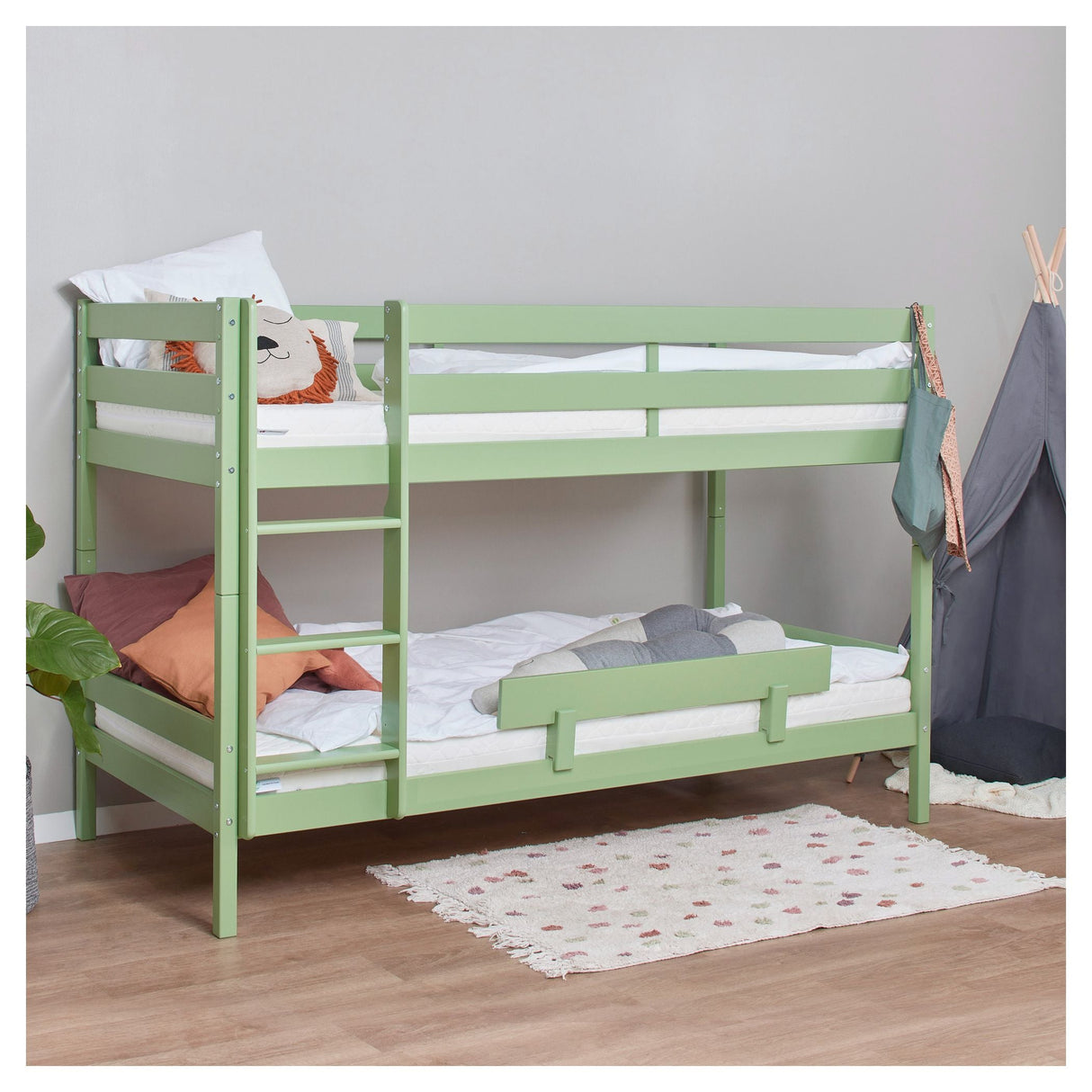 ECO Comfort bunk bed incl. Lamella base 90x200 cm, Pale Green