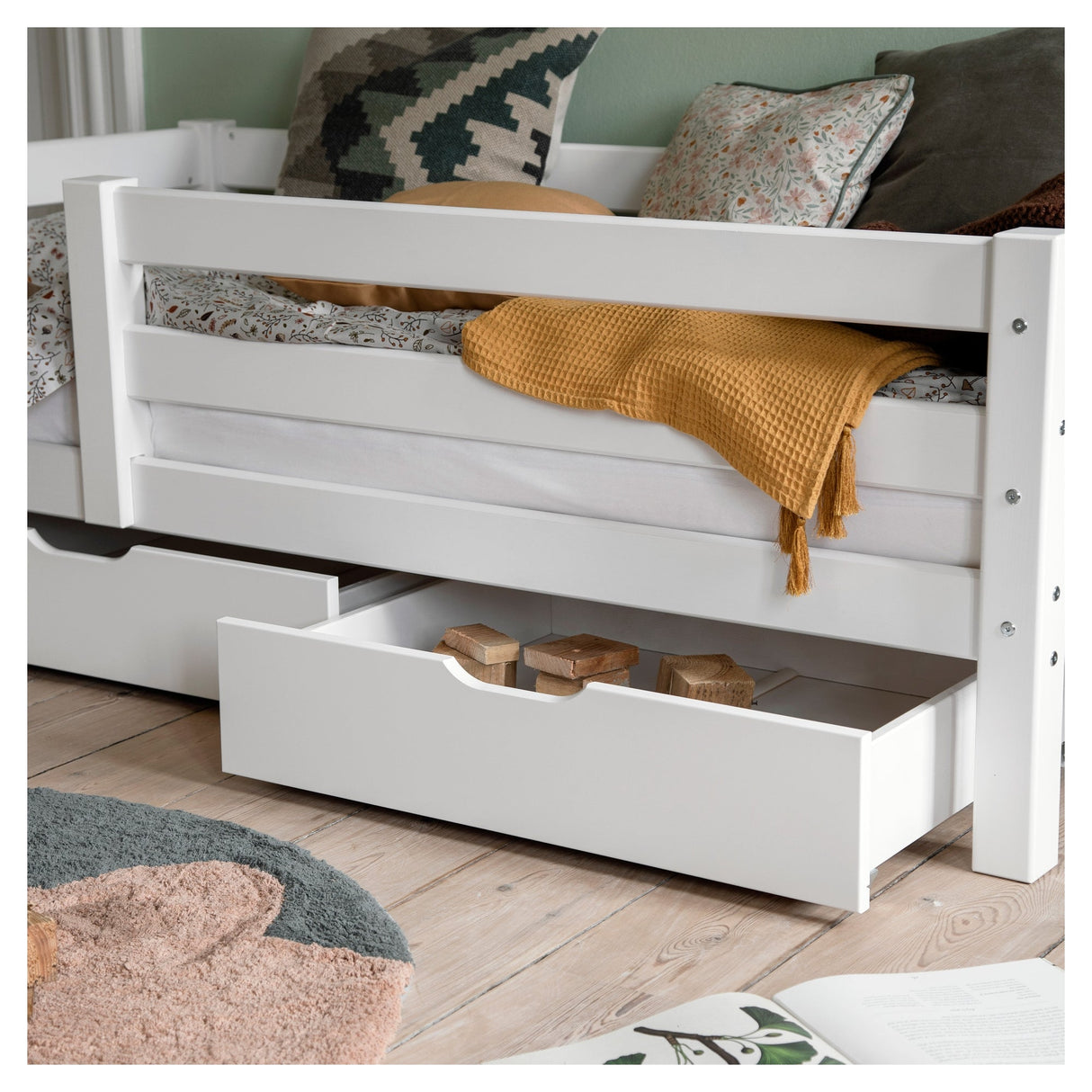 Hoppekids ECO Comfort Bed Drawer on Wheels - White