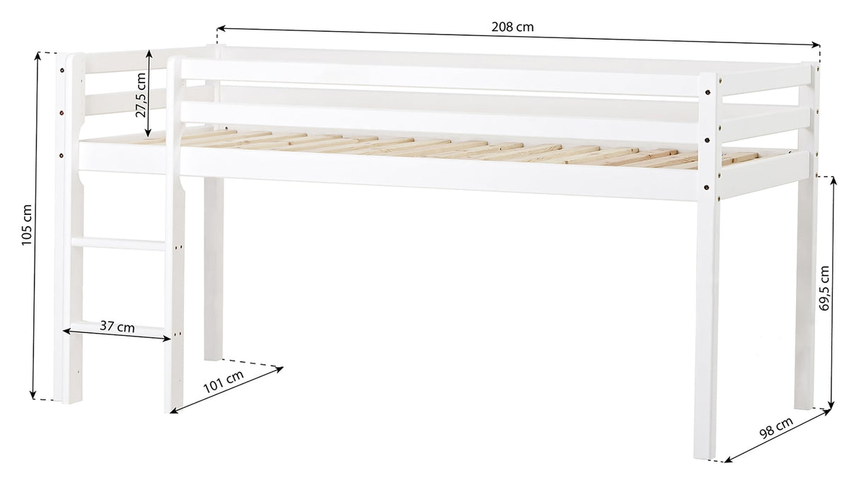 Hoppekids ECO Dream Half High Bed - 90x200 cm