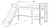 Hoppekids ECO Dream Half High Bed 70x160 - White