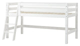 ECO Luxury Half-high bed with ladder 90x200, White