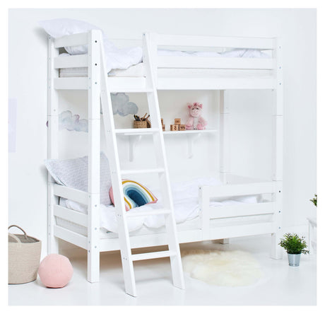 ECO Luxury Bunk Bed with Two Bedhorses and Ladder 70x160, White