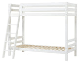 ECO Luxury Bunk Bed with Sloping Ladder 90x200, White