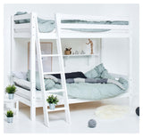 ECO Luxury Bunk Bed with Sloping Ladder 90x200, White