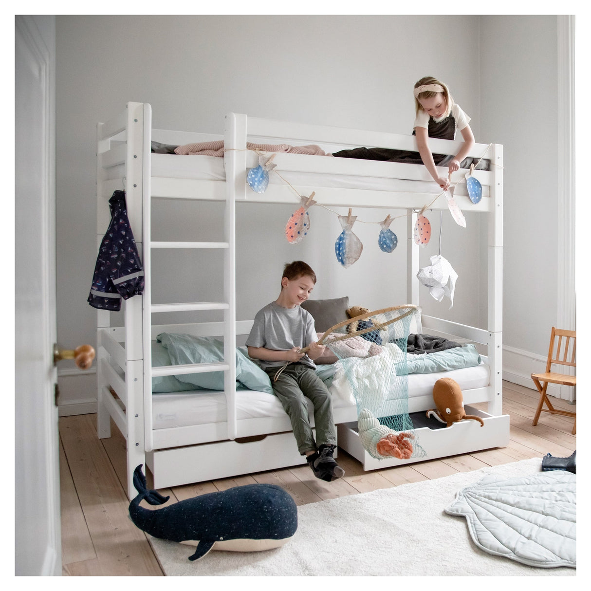 Hoppekids ECO Luxury Bunk Bed Rest 90x200 - White