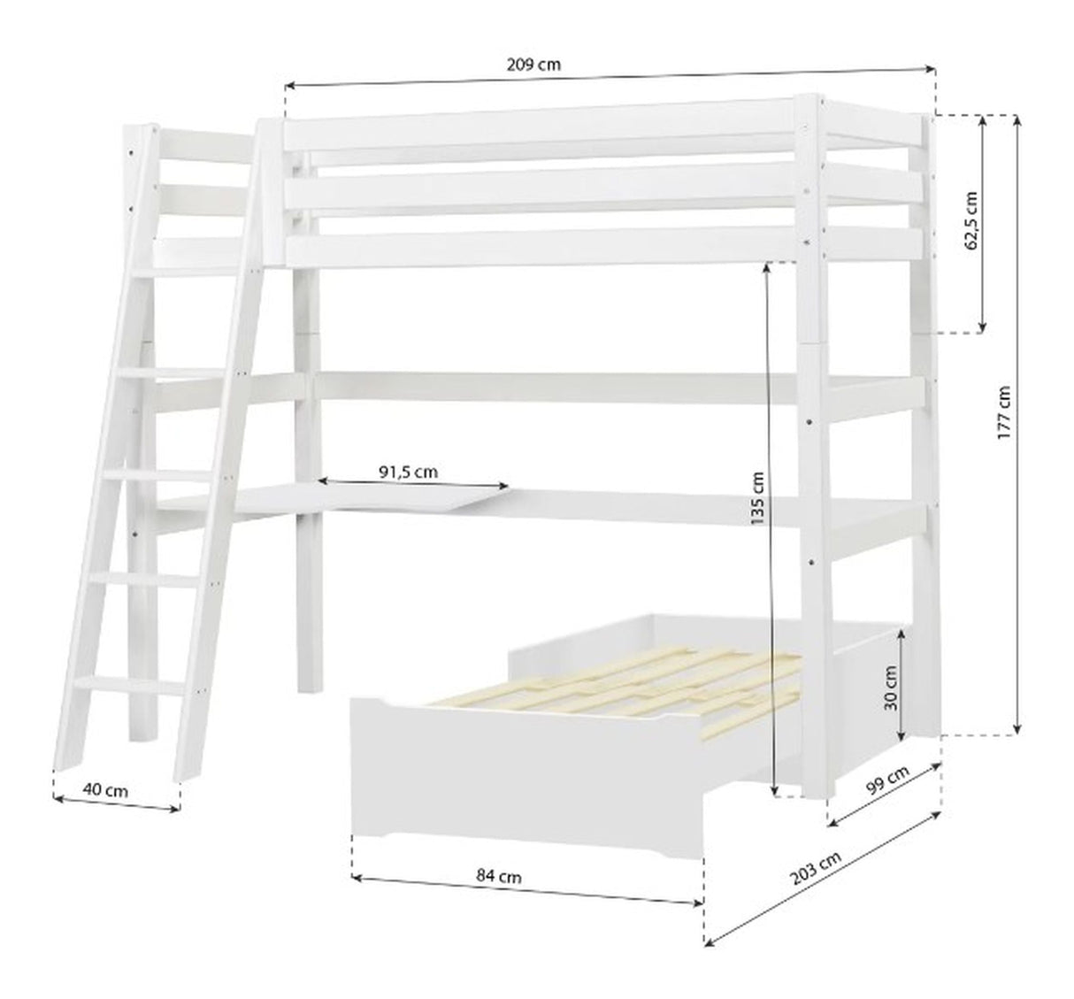 ECO Luxury MEGA Ladder Bed 90x200