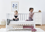 Linen mattress for crib, White, 120x60