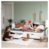 MAJA DELUXE Junior bed, 1 high and 1 low gable, 90x200cm, White