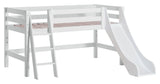 ECO Luxury Half-high bed with ladder, slide and curtain 90x200