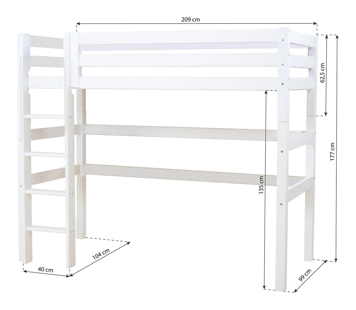 Hoppekids Premium High Bed 90x200