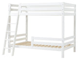 ECO Luxury Bunk bed with two bed horses and ladder 120x200, White