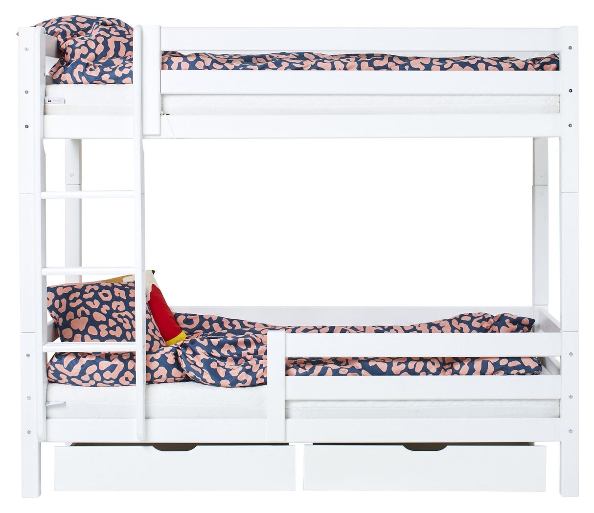 ECO Luxury Bunk Bed w. two bed horses 90x200, White