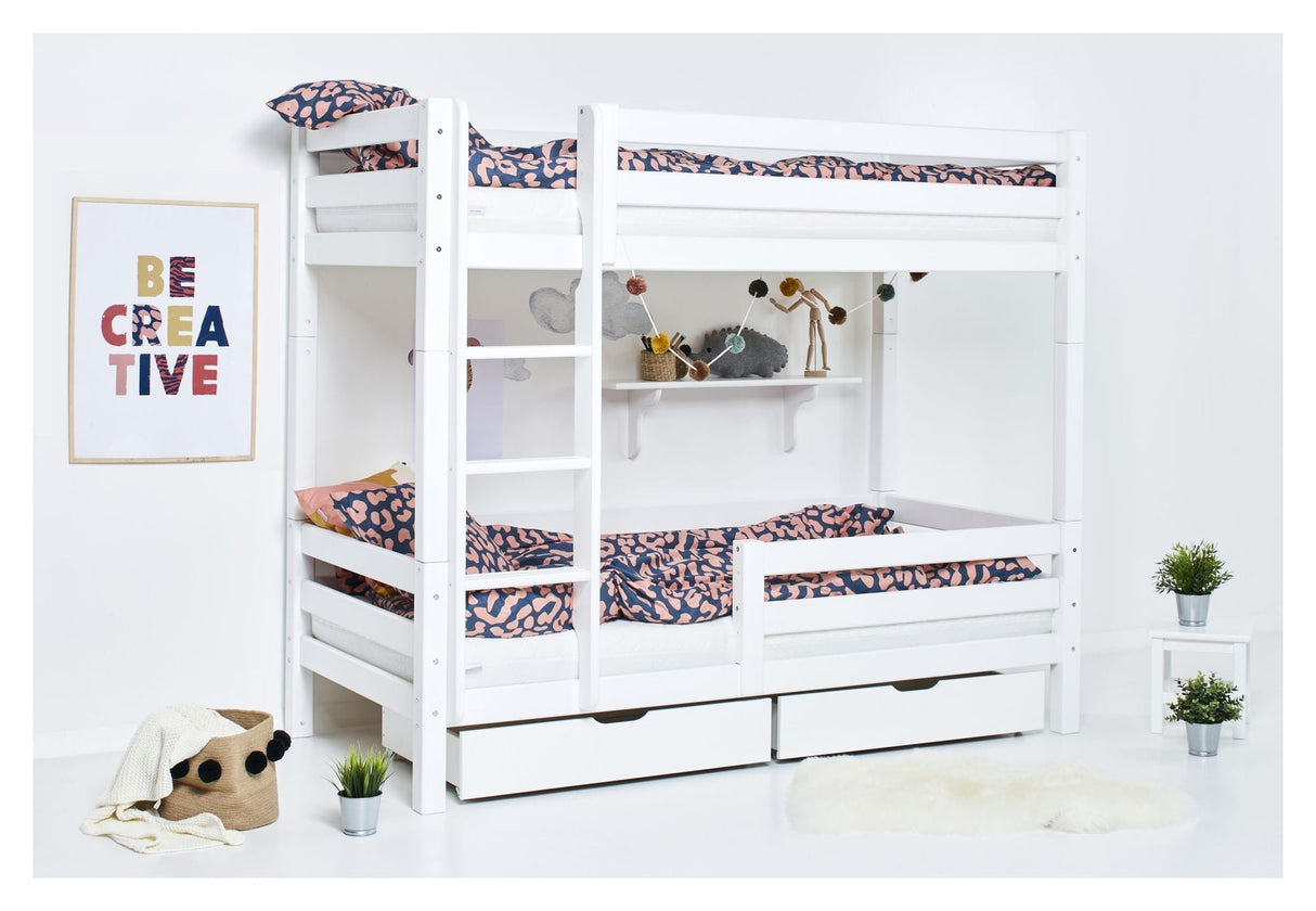 ECO Luxury Bunk Bed w. two bed horses 90x200, White