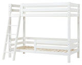 ECO Luxury Bunk Bed with Two Bedhorses and Ladder 90x200, White