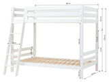 Hoppekids ECO Luxury Bunk Bed with Sloping Ladder 120x200 - White