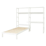 Hoppekids Storey Shelf - 2 sections w/4 shelves, writing board and bed