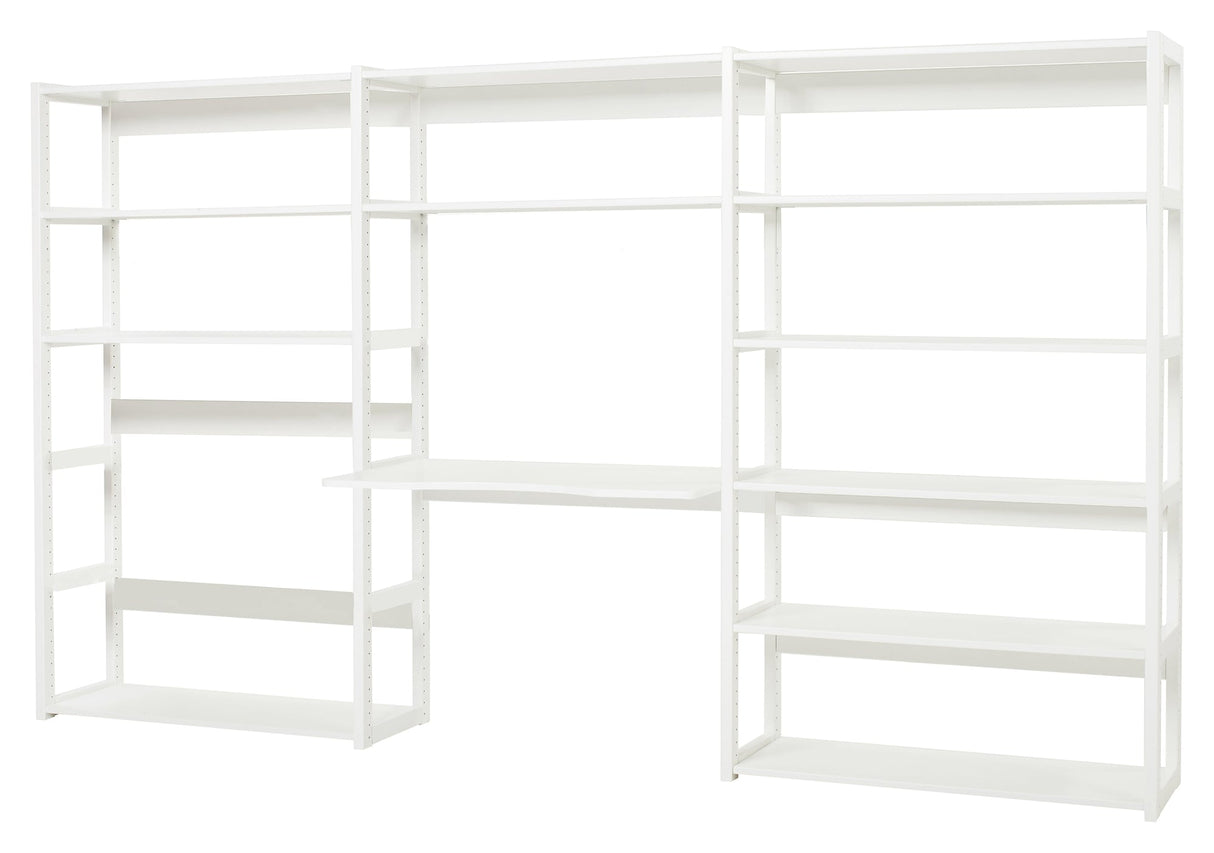 Hoppekids Storey Shelf - 3 sections w/12 shelves and writing plate 100 cm