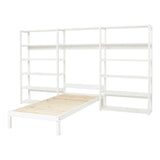 Hoppekids Storey Shelf - 3 sections w/14 shelves and bed 200x90