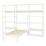 Hoppekids Storey Shelf - 3 sections w/14 shelves and bed