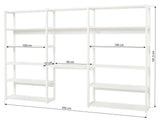 Hoppekids Storey Shelf - 3 sections w/14 shelves and writing board